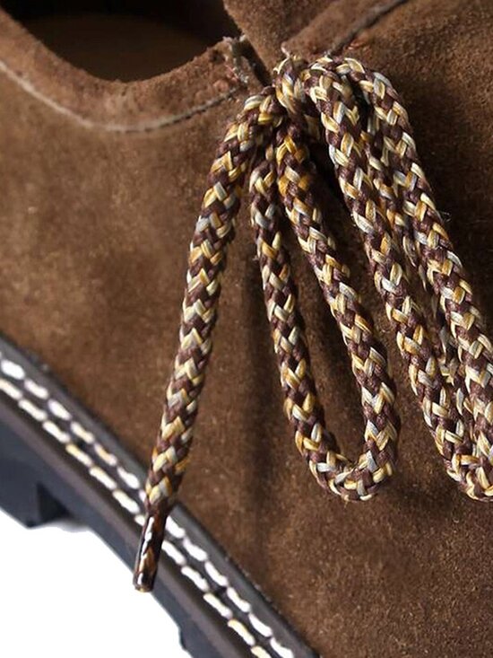 Men’s Suede Oktoberfest Footwear  Dark Brown Traditional German Shoes Size 41 main image 4